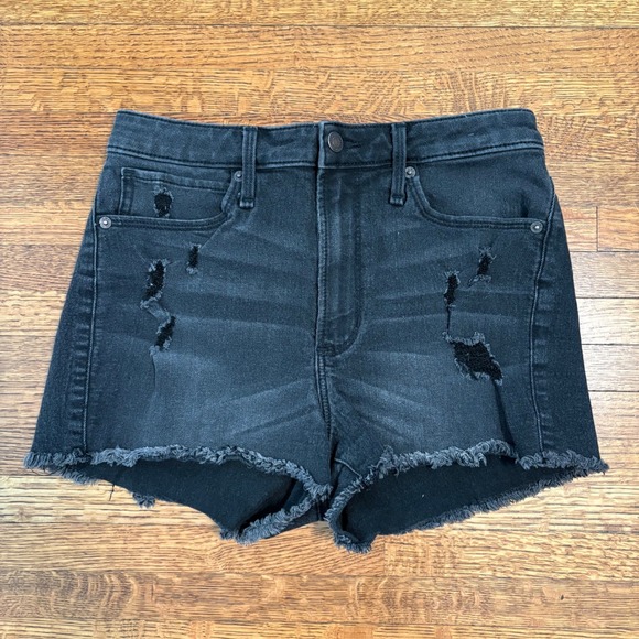 Abercrombie & Fitch Pants - Abercrombie & Fitch Womens Black Distressed Denim‎ Shorts Size 6/W28
